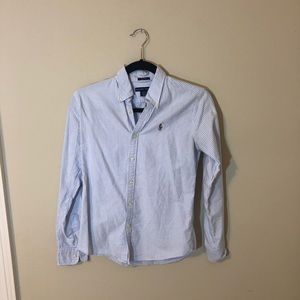 Polo Ralph Lauren Blue Striped Button Down Shirt